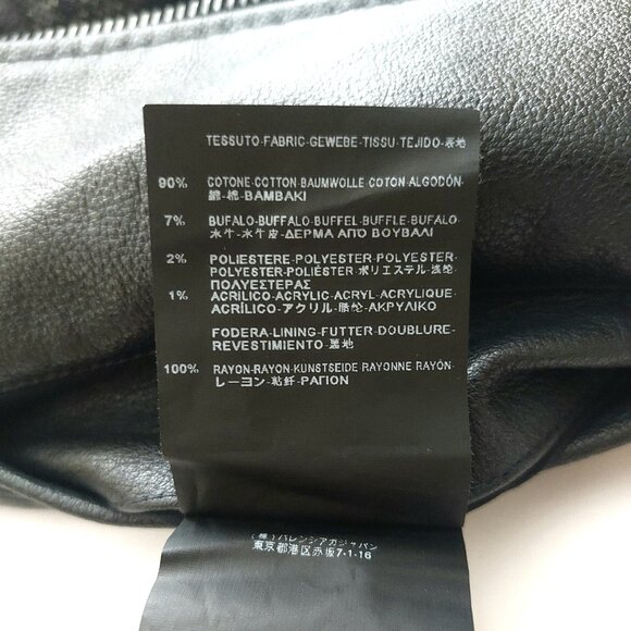 (SOLD) Balenciaga Fall 2012 Black and Gray Paneled Biker Leather Jacket - Picture 14 of 16